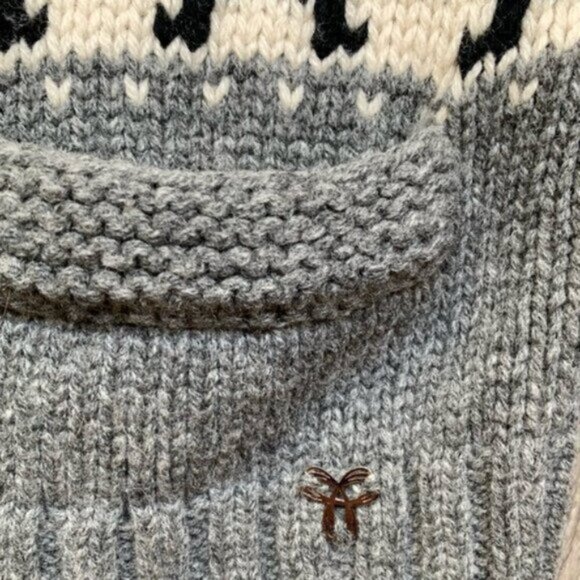 TNA Aritzia Sea To Sky Cardigan Sweater wool zip up Cowichan knit Fair isle S - Picture 10 of 16
